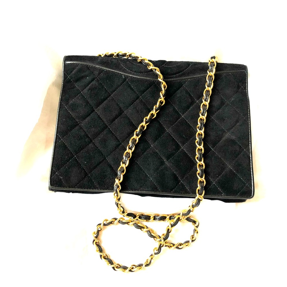 Vintage suede Chanel bag